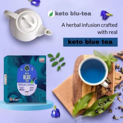 Picture of Keto blue coffee for weight loss.