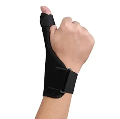 Picture of Thumb Brace Spica Splint Support - Neoprene Reversible Thumb Stabilizer for Pain, Sprains, Strains, Arthritis, Tendonitis, Carpal Tunnel & Trigger Thumb Immobilizer