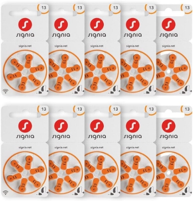 Picture of Siga Hearing Aid Battery Size 13, Pack of 6 Batteries
