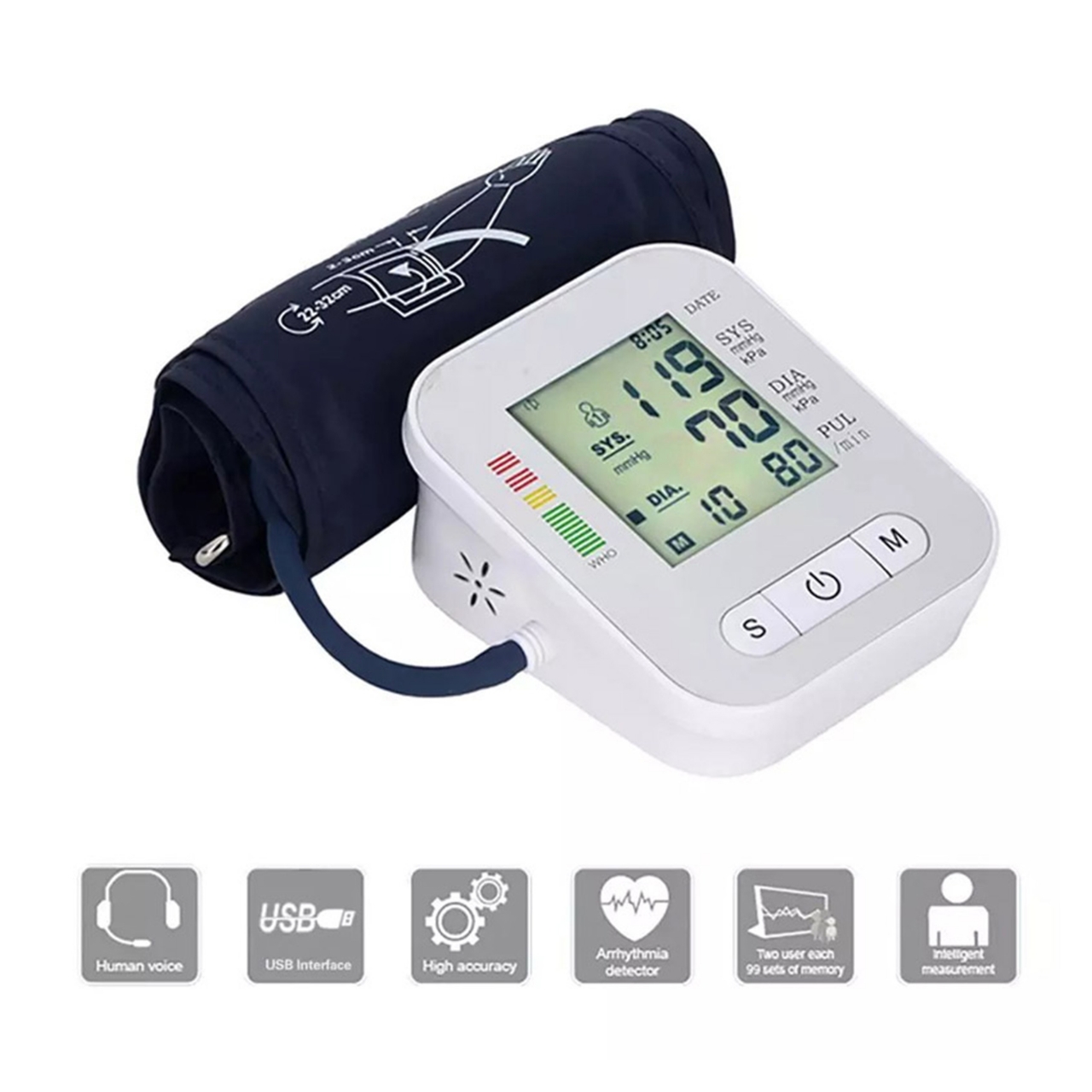 Picture of Electronic digital blood pressure monitor sphygmomanometer - NF Surgical