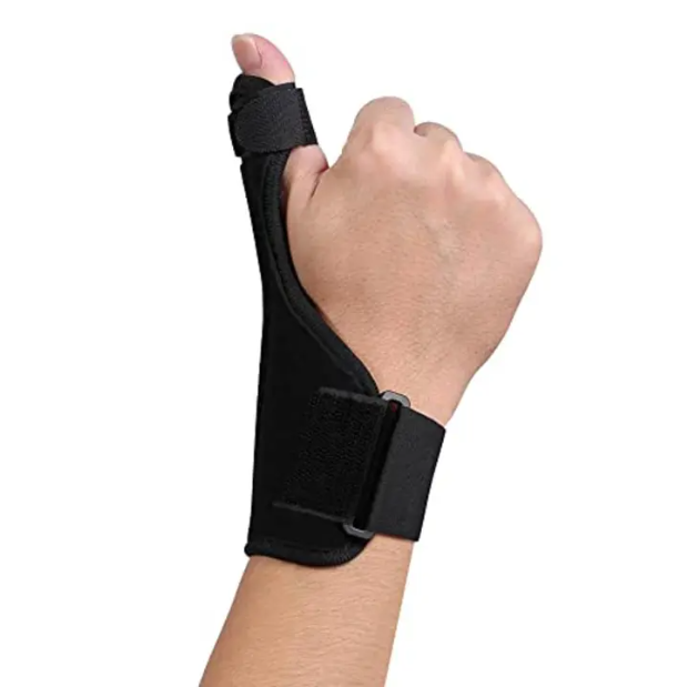 Picture of Thumb Brace Spica Splint Support - Neoprene Reversible Thumb Stabilizer for Pain, Sprains, Strains, Arthritis, Tendonitis, Carpal Tunnel & Trigger Thumb Immobilizer