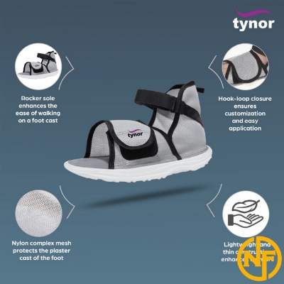 Picture of Tynor Cast Shoe Rocker Sole(Protection,Walking,Light weight)