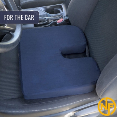 Picture of Coccyx Seat Cushion to Relieve Back, Sciatica and Tailbone Pain Ideal for Car, Office Chair