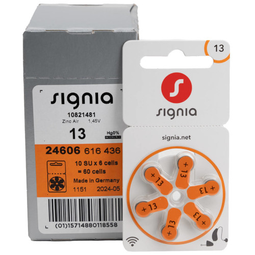 Picture of Siga Hearing Aid Battery Size 13, Pack of 6 Batteries