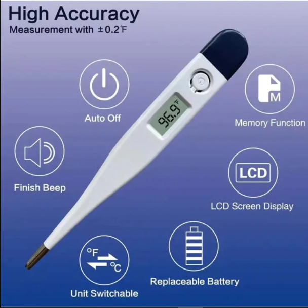 Picture of Digital Thermometer, Body Temperature by Oral, Rectal