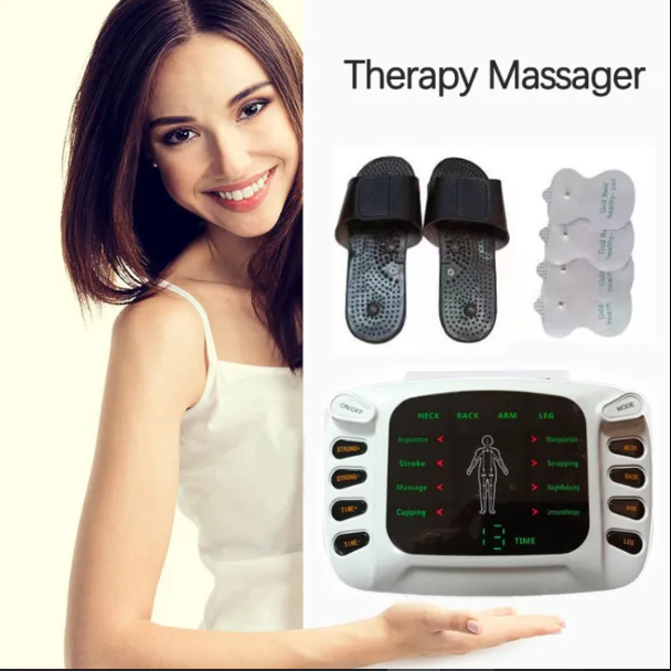 Picture of Electric Pulse Physiotherapy Massager Tens EMS Muscle Stimulator Acupuncture Therapy Body Massage Slimming Health Care Machine