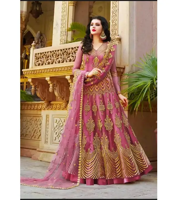 Picture of New Stylish Exclusive Unstitched Georgette Embroidery Party  Dress For Women