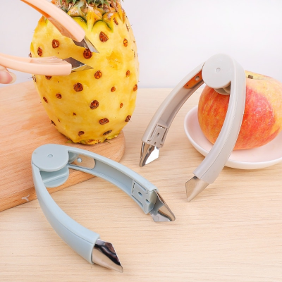 Picture of Multi-purpose Stainless Steel Strawberry Pineapple Eye Peeler Fruit Vegetable Practical Seed Remover Clip Fruit Tools Kitchen Gadgets