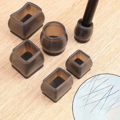 Picture of Durable Chair Leg Caps Transparent PVC Furniture Foot Protector Pads Table Covers Household Leveling Feet Gadget Home Decoration