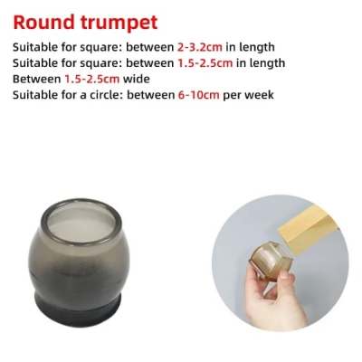 Picture of Durable Chair Leg Caps Transparent PVC Furniture Foot Protector Pads Table Covers Household Leveling Feet Gadget Home Decoration