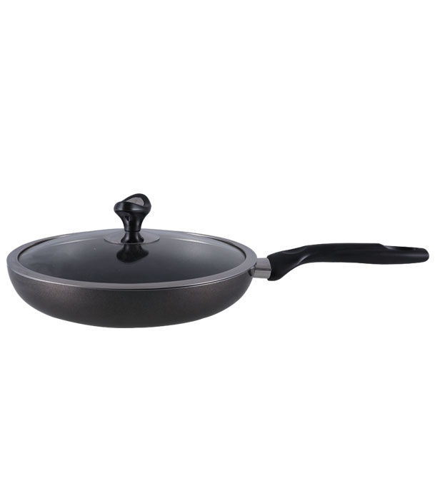 Buy Topper Nonstick Glamour Fry Pan With Lid (Black) 28 cm Online