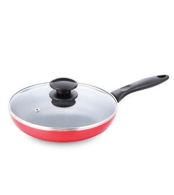 Picture of Topper Nonstick Fry Pan With Lid Red 26 Cm