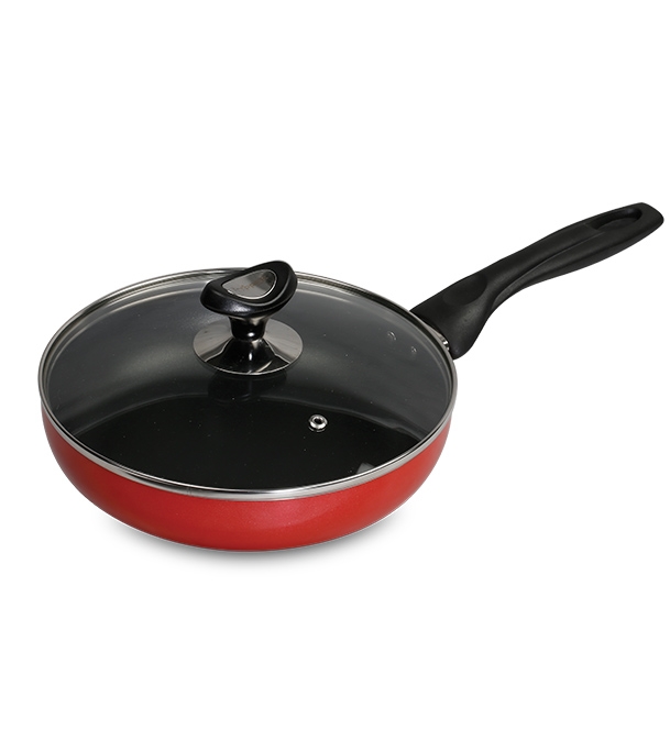 Picture of Topper Nonstick Glamour Fry Pan With Lid Red 26 Cm 