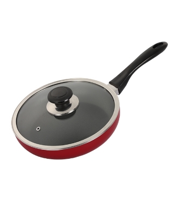 Picture of Topper Nonstick Glamour Fry Pan With Lid Red 24 Cm