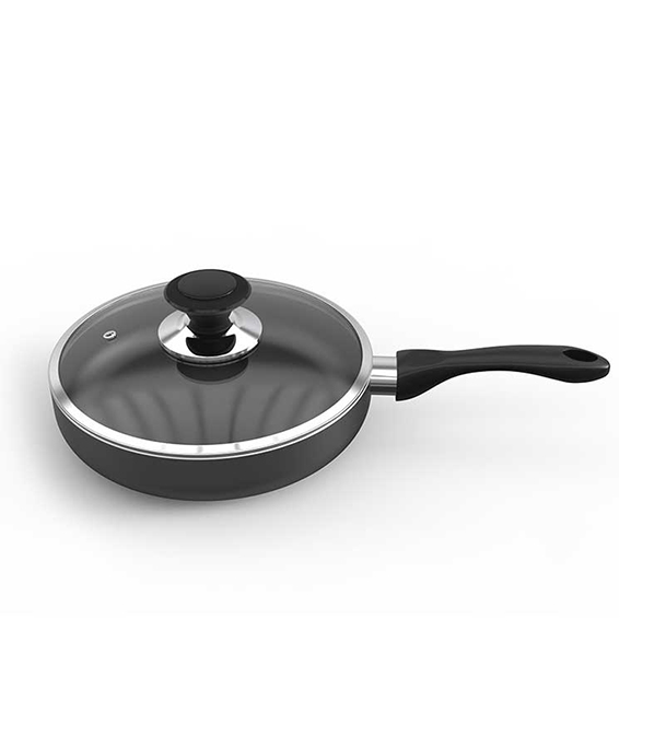 Buy TPR NS Glamour Fry Pan With Lid IB (Ash)-28cm Online 