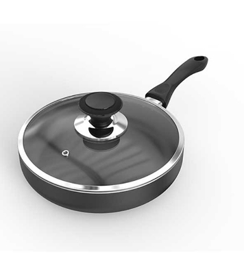 Buy TPR NS Glamour Fry Pan With Lid IB (Ash)-28cm Online 