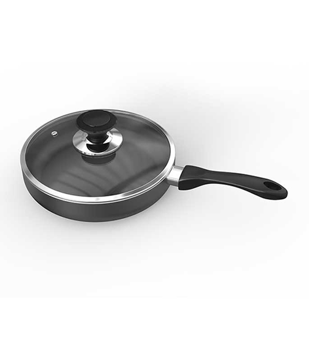 Buy TPR NS Glamour Fry Pan With Lid IB (Ash)-28cm Online 