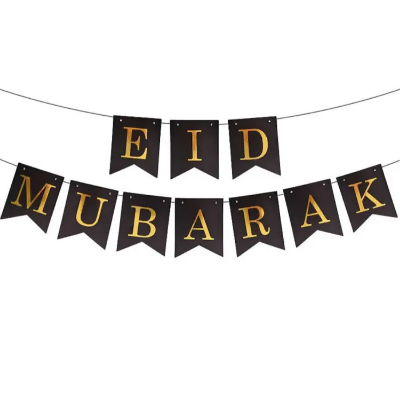 Picture of Eid Mubarak card banner multicolor
