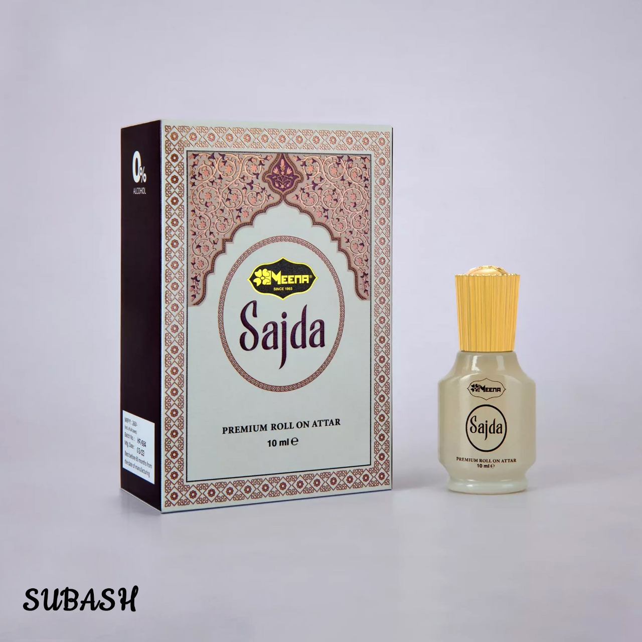 Picture of MEENA FRAGRANCE SAJDA-SWEET WOODY CARAMALIC FRUITY AGARWOOD 10 ML- MADE IN INDIA