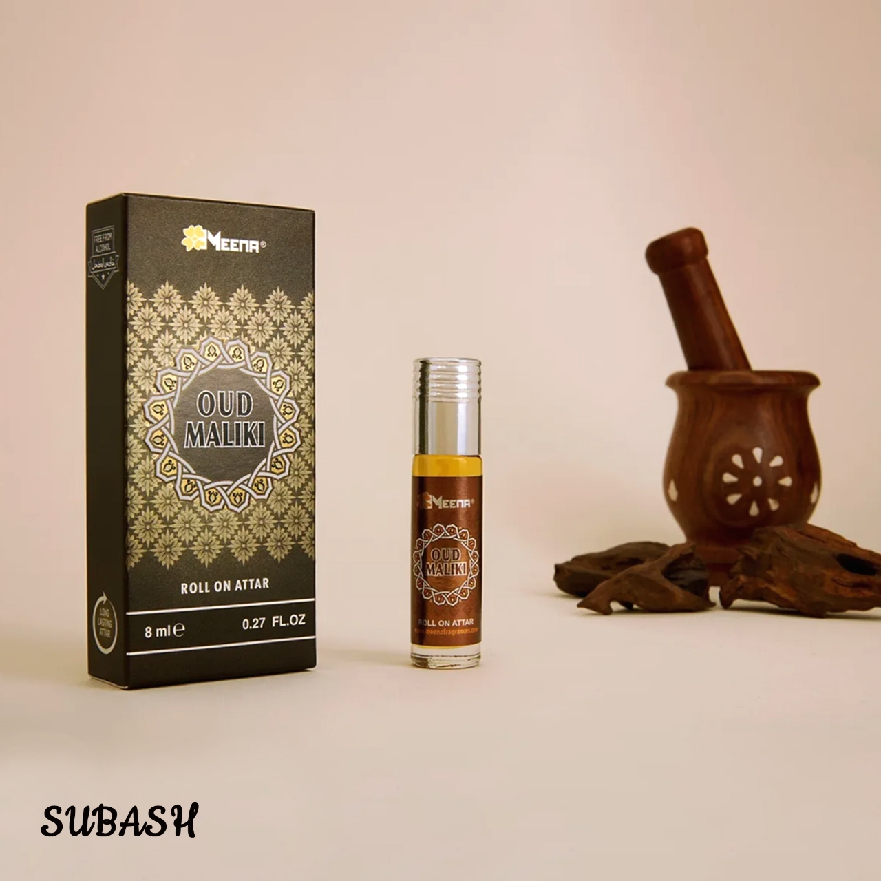 Picture of MEENA FRAGRANCE OUD MALIKI- FLORAL NATUARAL WOODY 8ML ROLL ON ATTAR ( INDIA)