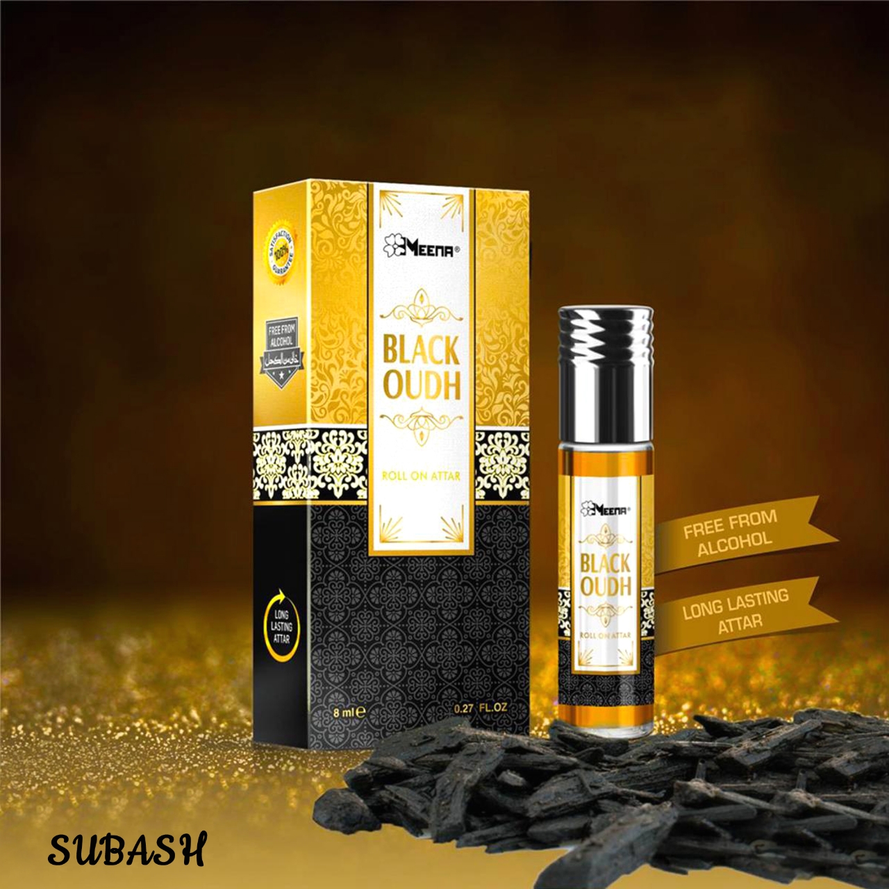 Picture of Black Oudh : Premium Quality Roll On Attar-8ML-Made In India