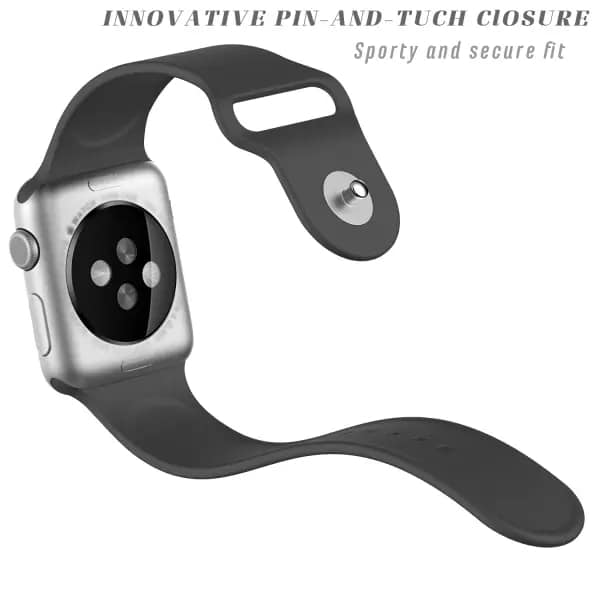 Picture of Lereach For 42 44 45 49mm Apple Watch Strap Solid Monochrome Annular Sports Silicone Strap