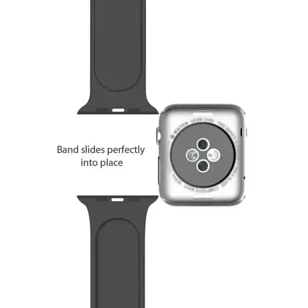 Picture of Lereach For 42 44 45 49mm Apple Watch Strap Solid Monochrome Annular Sports Silicone Strap