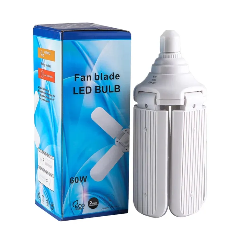 Picture of Home energy saving high brightness pendant light foldable fan blade led garage light new