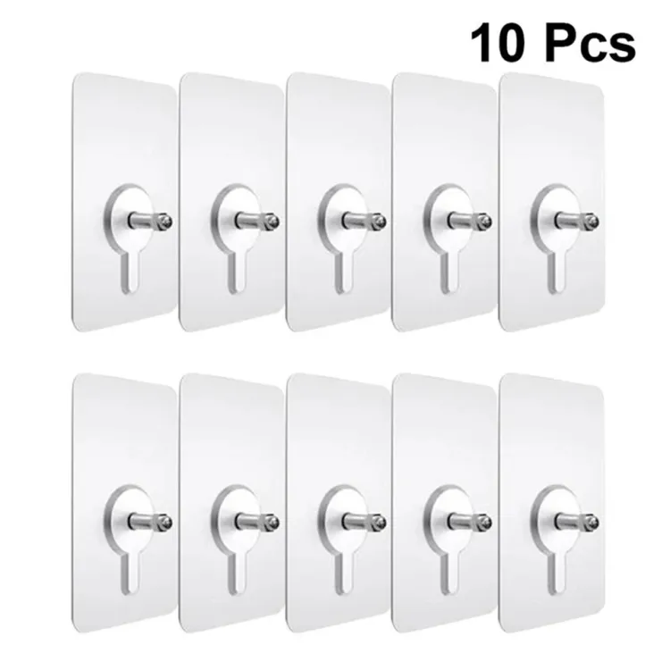 Picture of  10 PCS Punch Free Screw Seamless Adhesive Wall Screw Hanging Nail Hook Self Adhesive Hole Nail Non-Trace Photo Frame Hole Hang Kit