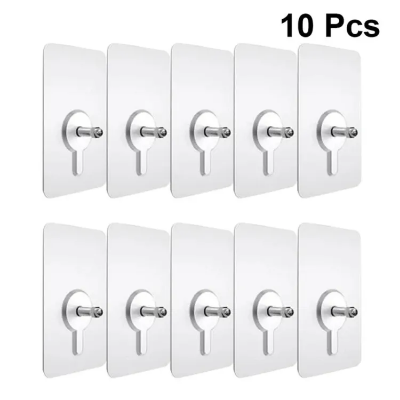 Picture of  10 PCS Punch Free Screw Seamless Adhesive Wall Screw Hanging Nail Hook Self Adhesive Hole Nail Non-Trace Photo Frame Hole Hang Kit