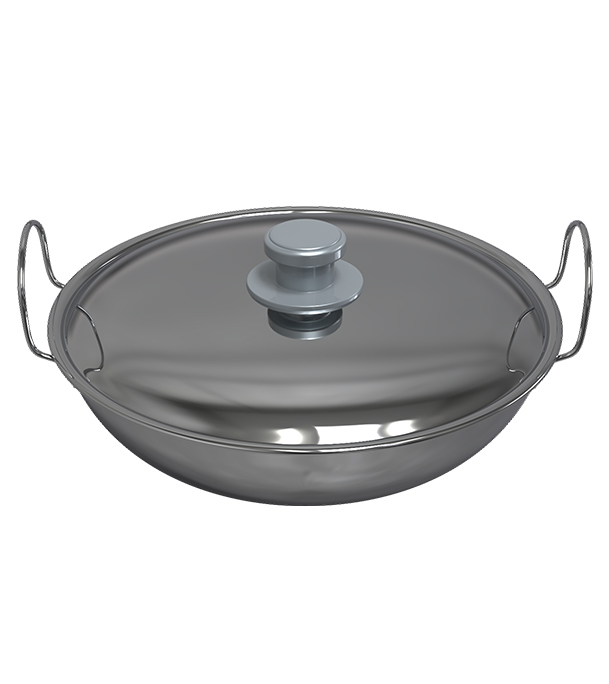 Picture of Topper SS Fancy Karai With Lid- 24 CM 304