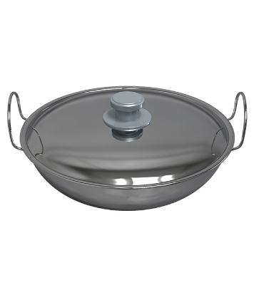 Picture of Topper SS Fancy Karai With Lid- 24 CM 304