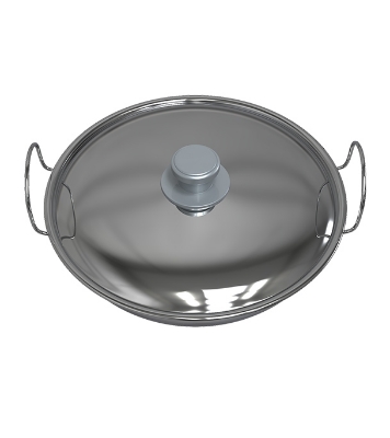 Picture of Topper SS Fancy Karai With Lid- 24 CM 304