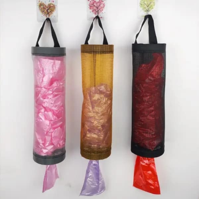 Picture of Trash Hanging Storage Plastic Bags Dispenser Garbage Wall Mounred Grocery Holder ANLAN