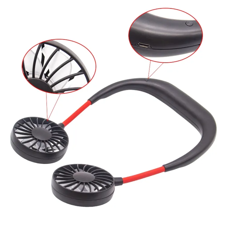 Buy Usb Rechargeable Wearable Portable Hand Free Neckband Fan Online 