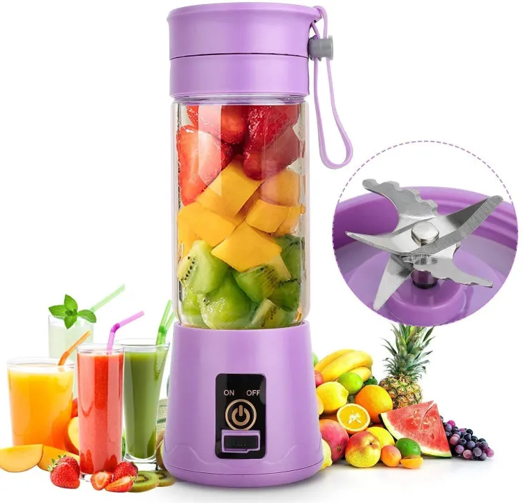 Buy Mini Usb Rechargeable Portable Electric Fruit Juicer - Smoothie Maker - Blender Machine - Juice Maker Online