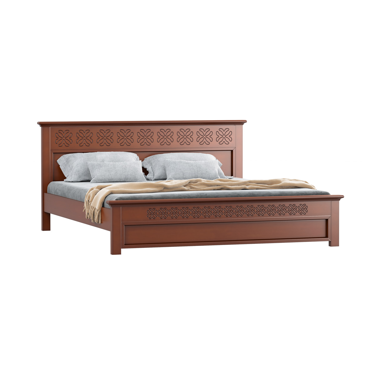 Picture of Regal Florida Classic Wooden Bed BDH-371-3-1-20 (Double)-Without Through 