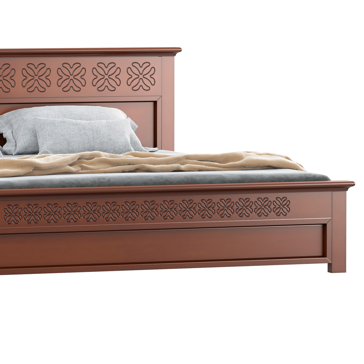 Picture of Regal Florida Classic Wooden Bed BDH-371-3-1-20 (Double)-Without Through 