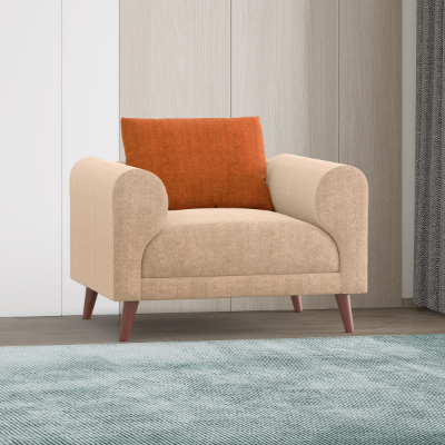 Picture of Regal Wooden Single Sofa-Tokyo SSC-368-3-1-20-FABRIC(2143+2142)