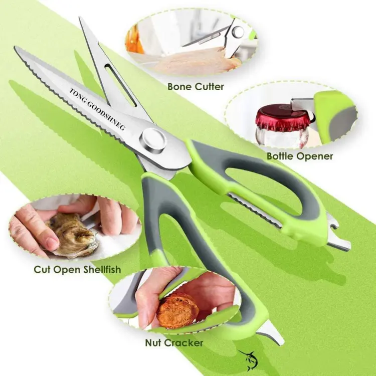 Multi-functional Kitchen Scissors 7 in 1 Stainless Steel Scissors
