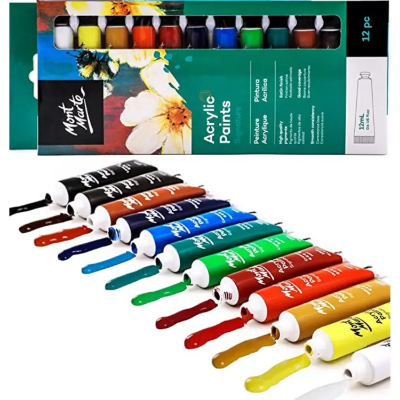 Picture of Mont Marte Acrylic Paint - Set 12 Colors (Multicolor)
