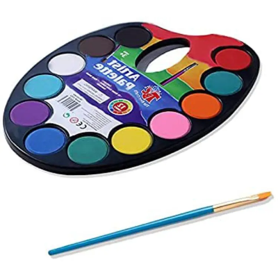 Picture of Watercolor cake artists palette artists series with brushes