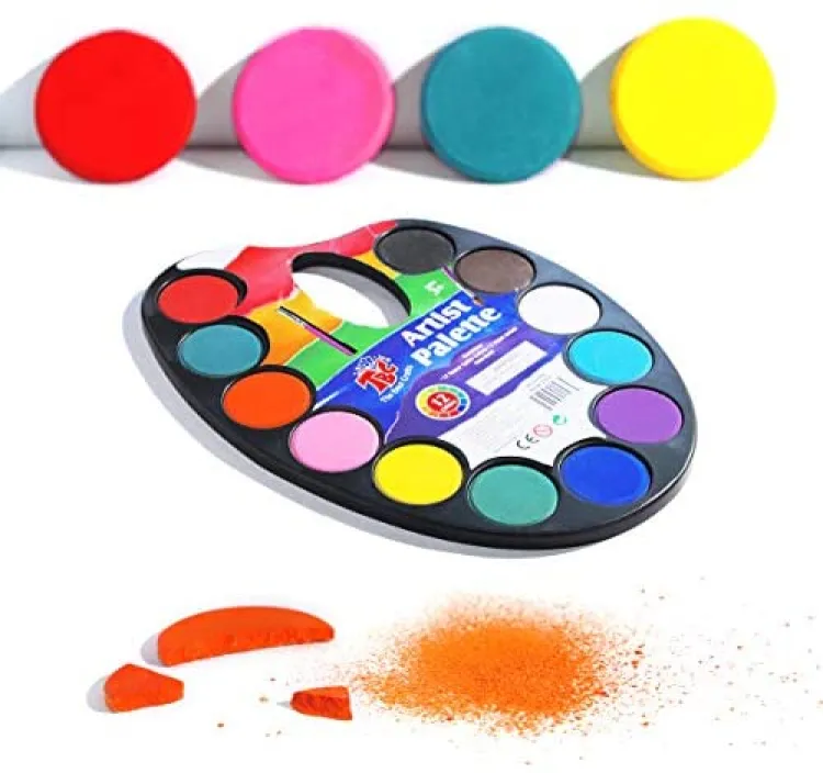 Picture of Watercolor cake artists palette artists series with brushes