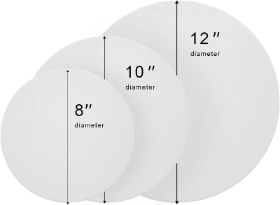 Picture of Round Canvas-4,6,8,10,12 Inch Diameter (1of Each)-100% Cotton, Primed White Blank Acid-Free Artists Shaped Canvas for Oil, Acrylic, Casting Art and Decor