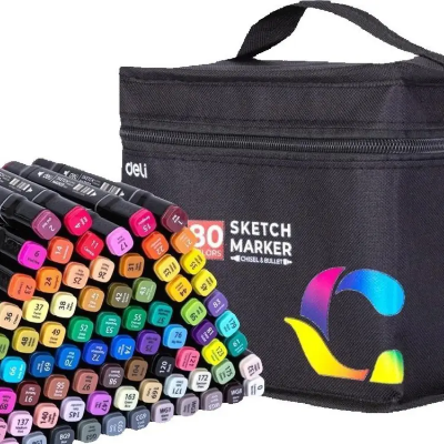 Picture of Deli 80 Colors Professional Art Marker Set Alcoholl Based Sketch Marker Pen For Drawing