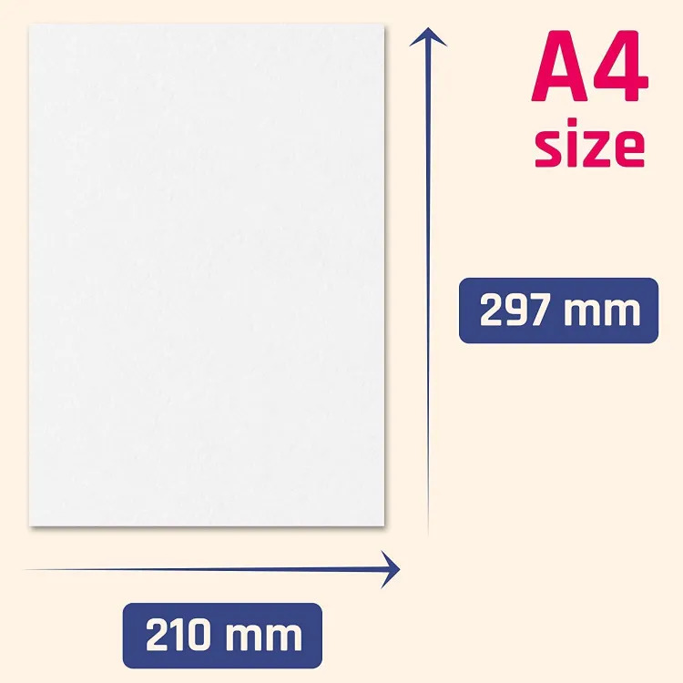 Picture of Premify 50 Pieces Blank White Cards, 300gsm 50 Sheets A4 Size Cardstock Premium Thick Paper Printer Arts Craft Cards