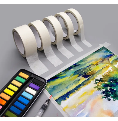 Picture of Masking Tape Adhesive Tape Single Side Art Painting White Spraying 1 Inch