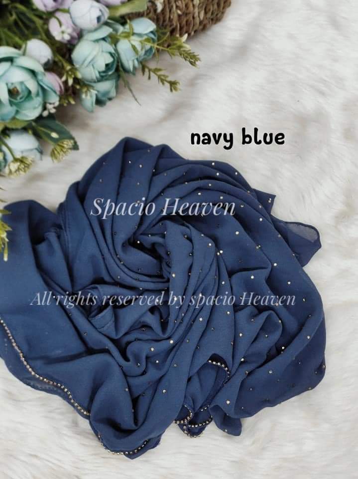 Picture of  স্টোন চেইন শিফন জর্জেট পার্টি হিজাব