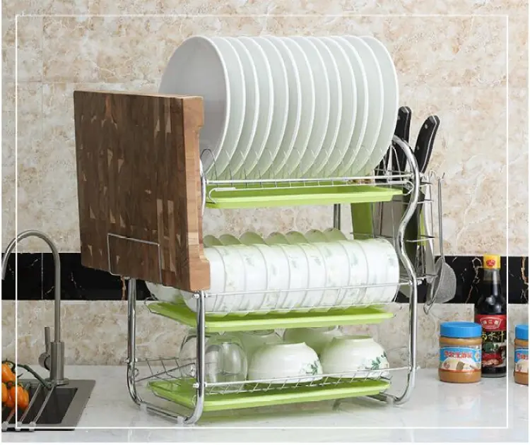 Buy High-Quality High-Quality 3 Layer Kitchen Rack - Silver - Organize Your Kitchen With This Sturdy And Spacious 3-Layer Kitchen Rack Online  at Best Prices in Bangladesh
