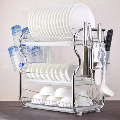 Buy High-Quality High-Quality 3 Layer Kitchen Rack - Silver - Organize Your Kitchen With This Sturdy And Spacious 3-Layer Kitchen Rack Online  at Best Prices in Bangladesh